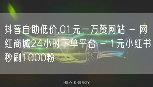 抖音自助低价,01元一万赞网站 - 网红