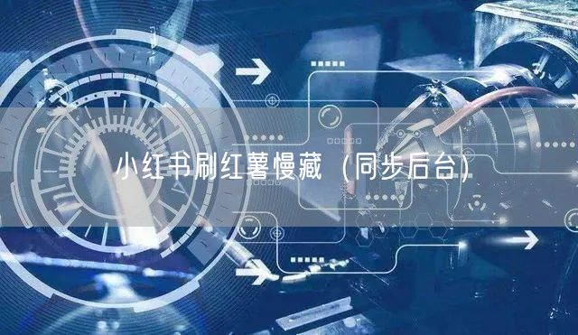 小红书刷红薯慢藏（同步后台）