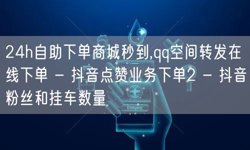 24h自助下单商城秒到,qq空间转发在线