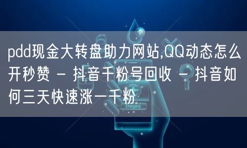 pdd现金大转盘助力网站,QQ动态怎么开