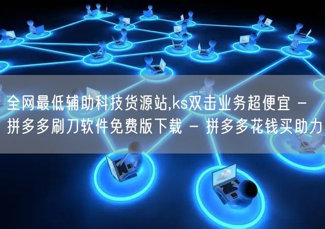 全网最低辅助科技货源站,ks双击业务超便