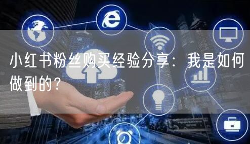 小红书粉丝购买经验分享：我是如何做到的？