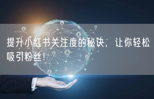 提升小红书关注度的秘诀，让你轻松吸引粉丝