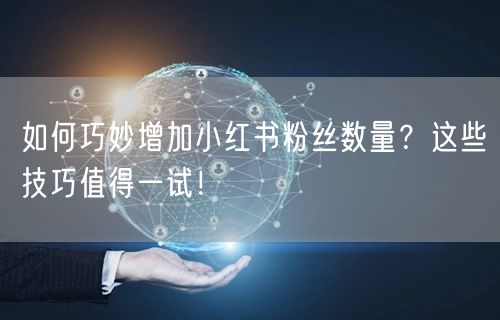 如何巧妙增加小红书粉丝数量？这些技巧值得