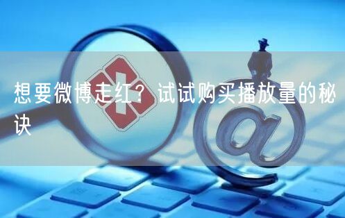 想要微博走红？试试购买播放量的秘诀
