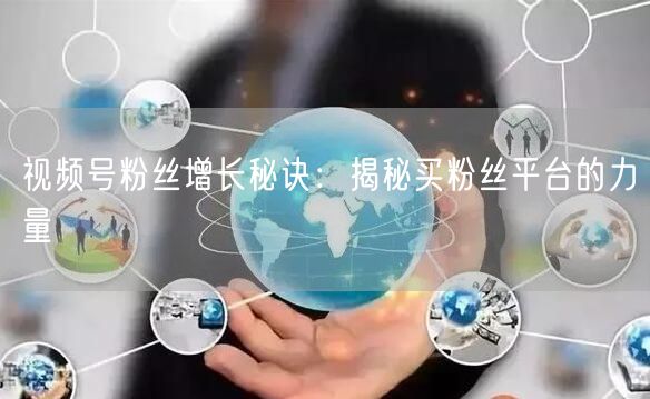 视频号粉丝增长秘诀：揭秘买粉丝平台的力量