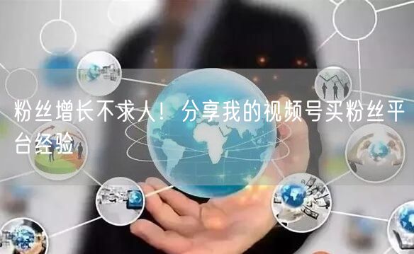 粉丝增长不求人！分享我的视频号买粉丝平台