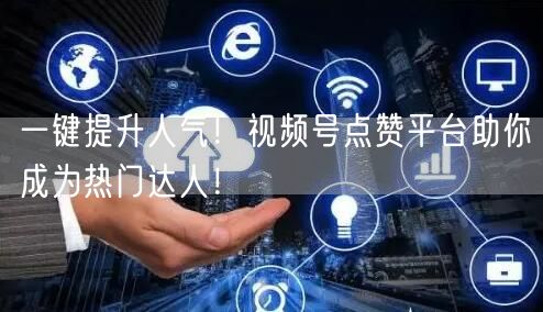 一键提升人气！视频号点赞平台助你成为热门