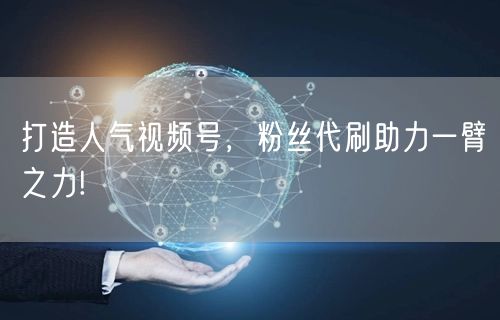 打造人气视频号，粉丝代刷助力一臂之力!