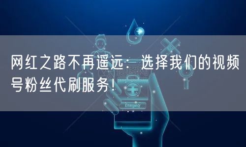 网红之路不再遥远：选择我们的视频号粉丝代