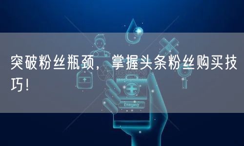 突破粉丝瓶颈，掌握头条粉丝购买技巧！