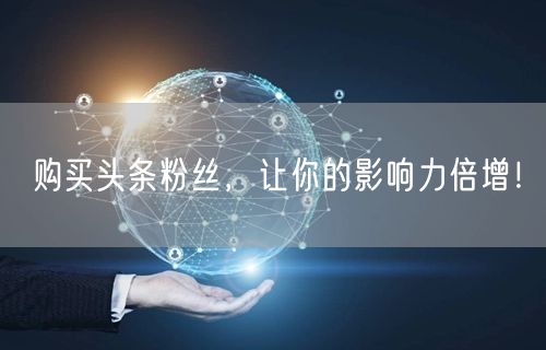 购买头条粉丝，让你的影响力倍增！