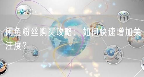 闲鱼粉丝购买攻略：如何快速增加关注度？