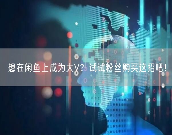想在闲鱼上成为大V？试试粉丝购买这招吧！