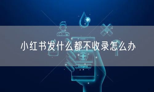 小红书发什么都不收录怎么办