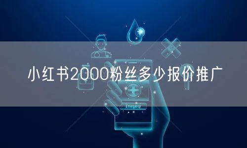 小红书2000粉丝多少报价推广