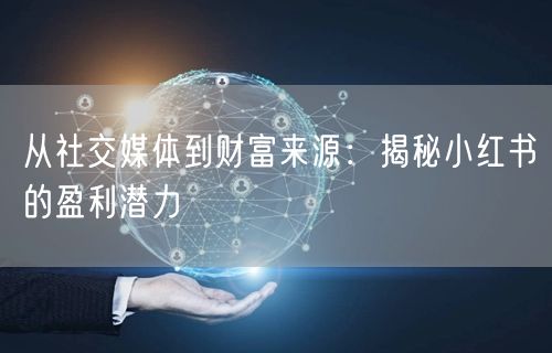 从社交媒体到财富来源：揭秘小红书的盈利潜